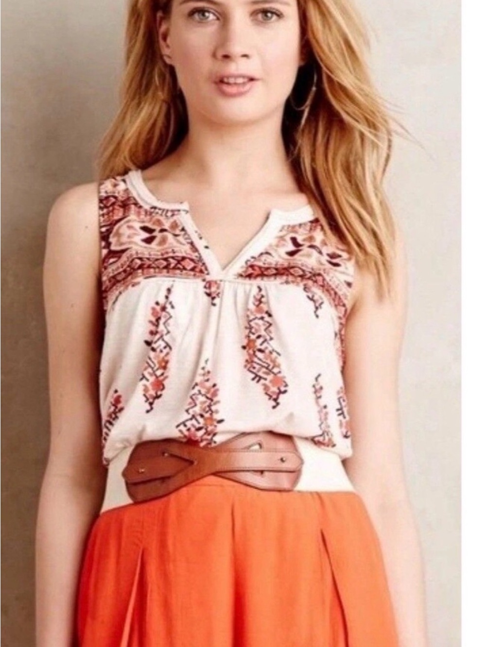 Anthropologie Akemi + Kin Raina V-Neck Tank Top Size Medium